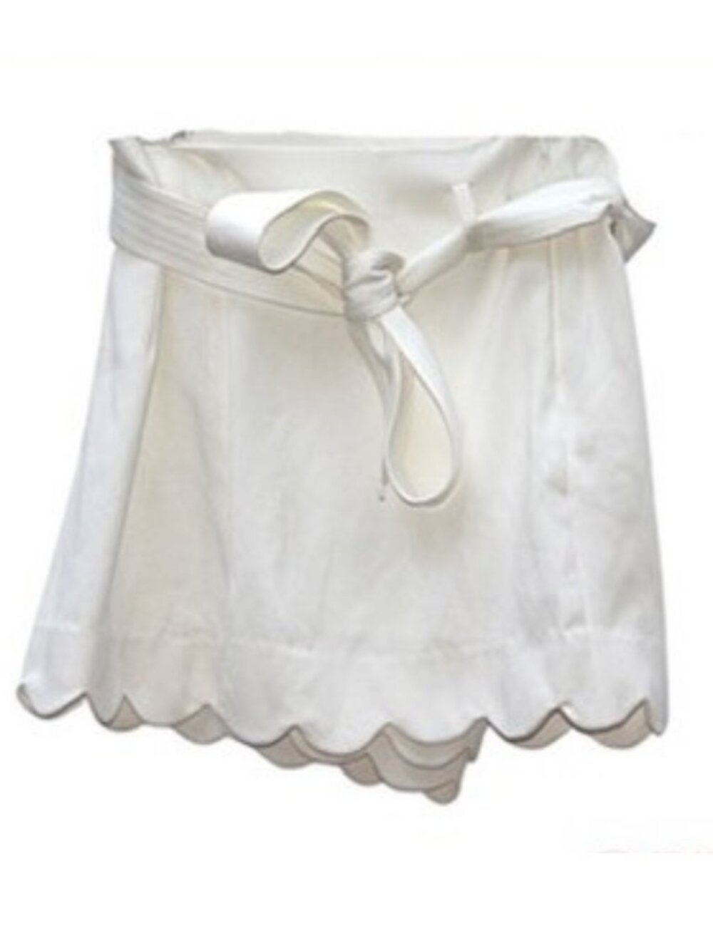 Scallop Bottom Cream HYFVE Dressy Shorts